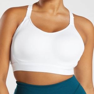Gymshark Open Back Sports Bra - White